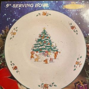 Christmas pattern serving bowl